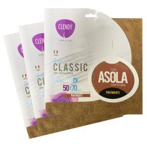 CLENDY Home & Care linea classic panno pavimenti 100% microfibra 50x70cm-pz3