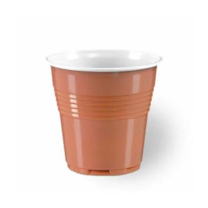 BAIO Bicchieri Bicolore Avana in Plastica 200cc -3000pz