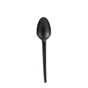 CLENDY Cucchiaino Bio Compostabile nero 13,6 cm - 12pz