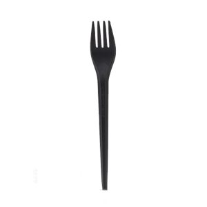 CLENDY Forchetta Bio Compostabile nera 18cm - 12pz
