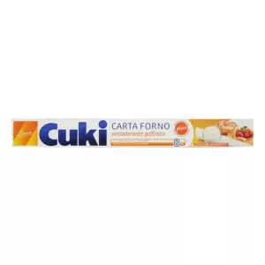 CUKI Carta Forno antiaderente goffrata con taglierina Extra larghezza 8m
