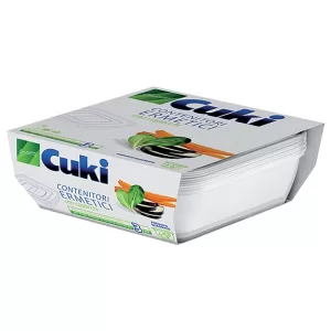 CUKI Contenitore ermetico quadrato con coperchio riutilizzabile - 3pz