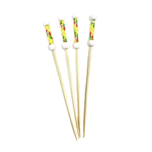 PAPERLYNEN PAL CAPS Spiedino in bambooo decorato finger food 120mm - 100pz