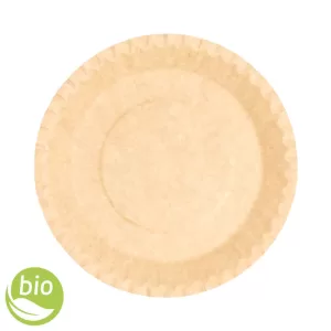 BIONATURAL Piatto piano frutta e dolce in cartoncino compostabile monouso 18cm - 100pz