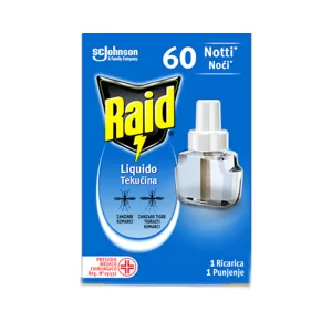 RAID 60 NOTTI liquido ricarica per diffusore anti zanzare 36ml -6pz
