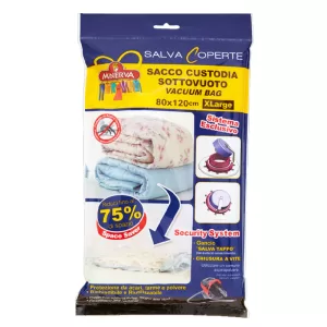 MINERVA Sacco Custodia Sottovuoto con gancio salva-tappo 80 x 120 cm XLARGE