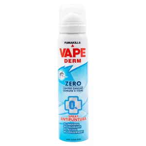 VAPE DERM ZERO Spray anti-puntura corpo contro zanzare 100ml