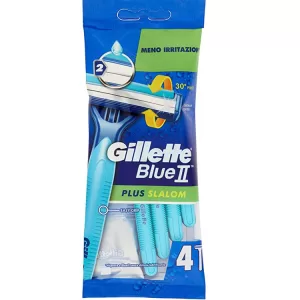GILLETTE BLUE II PLUS SLALOM Rasoio usa e getta due lame - 4 pezzi