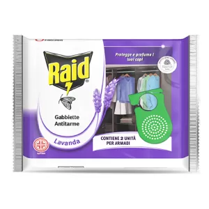 RAID Gabietta Antitarme per armadi Lavanda - 24 pezzi