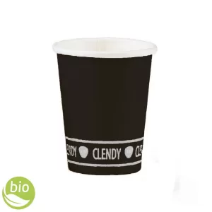 CLENDY Bicchieri in carta monouso nero 180cc - 1000pz