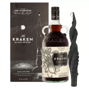 Cofanetto THE KRAKEN BLACK SPICED Rum 40% vol 70cl + candela
