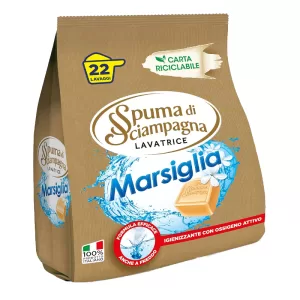 Spuma di Sciampagna LAVATRICE DETERSIVO IN POLVERE Marsiglia per tessuti Igienizzante 990g – 8 pz