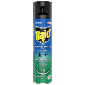 RAID MOSCHE E ZANZARE Spray plus Azione rapida Con olio di eucalipto 400ml