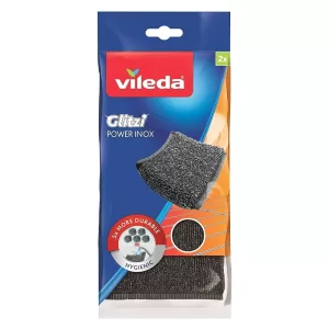 VILEDA Glitzi Paglietta abrasiva antiruggine Power Inox - 2 pz