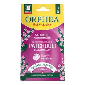 ORPHEA Salvalana Sacchetti per cassetti e armadi Patchouli - 3 pz