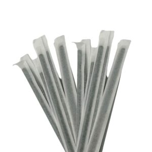 CANNUCCE NERE in polipropilene monouso incartate singolarmente 21cm Ø7mm - 500pz