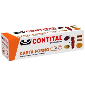 CONTITAL professional Carta forno per alimenti con astuccio - 50m