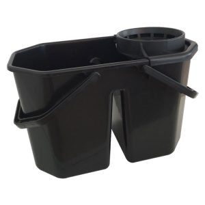 FOX Secchio doppio con strizzatore lt 8 + 6 - nero