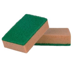 SPONGEX BROWN PROFESSIONAL Spugna con abrasivo verde - 10 pz