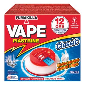 VAPE Piastrine Emanatore con filo + 10 piastrine contro zanzare comuni e tigre