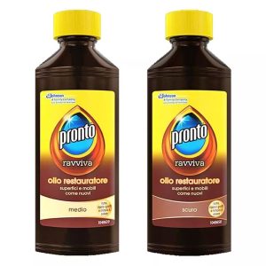 PRONTO RAVVIVA Olio restauratore superfici legno Scuro e Medio - 12 pz