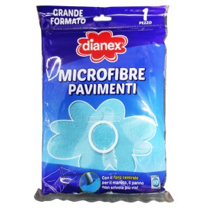 DIANEX Panno microfibra per pavimenti con foro centrale grande formato 50 x 70cm -1pz