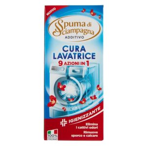SPUMA DI SCIAMPAGNA Cura lavatrice additivo igienizzante detergente pulizia 250ml