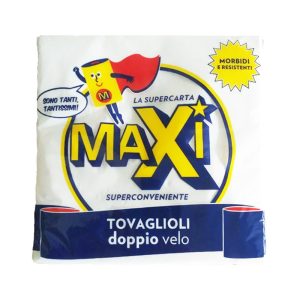 MAXI LA SUPERCARTA Tovagliolo doppio velo bianco - 2100 pz
