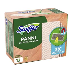 SWIFFER Panni catturapolvere per pavimenti con cera d'api - 13pz
