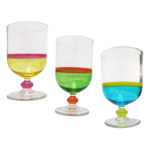 Bicchieri in vetro colorati CERVE cc. 340 - 3 pz