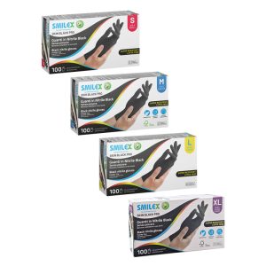 SMILEX SKIN Guanti in nitrile monouso senza polvere - black/nero