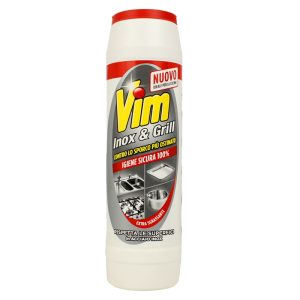 VIM INOX & GRILL Extra sgrassante per superfici in acciaio inox 600gr