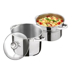 BIALETTI AETERNUM PASTARELLA Pentola con cestello + coperchio Ø 22cm