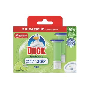 JOHNSON DUCK FRESH DISCS LIME Dischetti gel detergente WC - 12pz