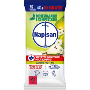 NAPISAN GIARDINO FRUTTATO Salviette disinfettanti biodegradabili per superfici - 400pz
