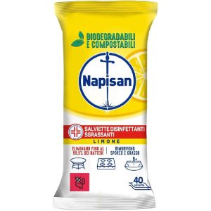 NAPISAN LIMONE Salviette disinfettanti biodegradabili per superfici - 320pz